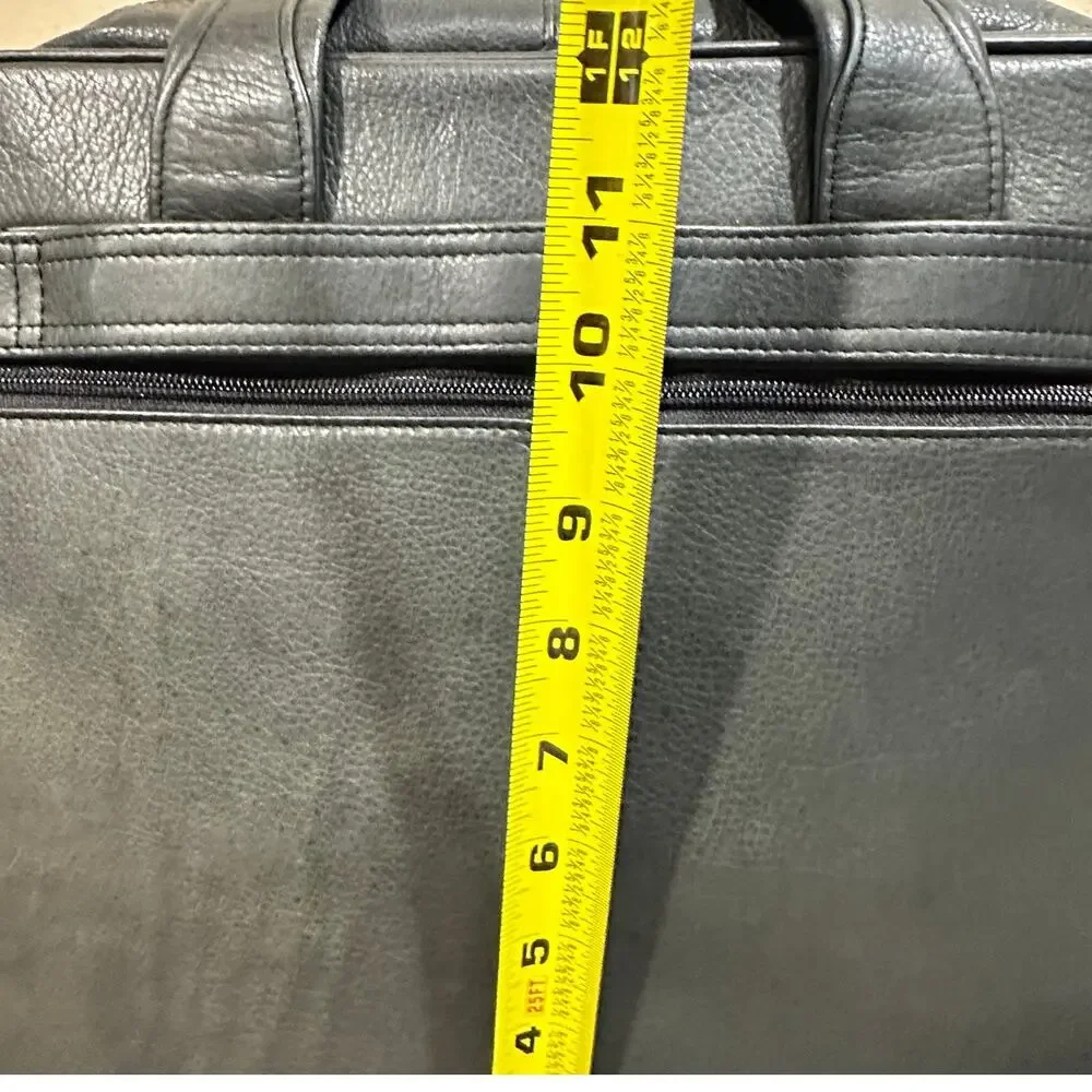 Osgoode Marley Fergus Multi Purpose Leather Bag Grey Marble Men's Briefcase EUC